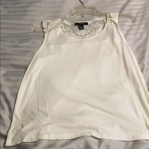 White shirt with lacey back